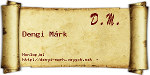 Dengi Márk névjegykártya